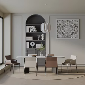 Modern table combination 3d model