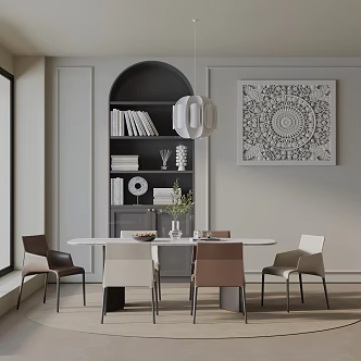 Modern table combination 3d model