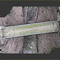 Stone Arch Bridge Model with Detailed Stone Masonry Miniature Railings and Path Underneath
