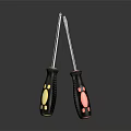 Screwdriver Flat screwdriver Phillips screwdriver 3d model