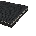 Black Perforated Flat Panel With Small Holes And Rectangular Surface Design