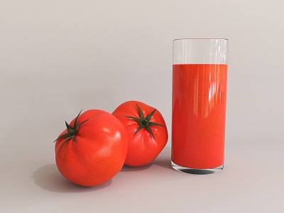 Modern tomatoes 3d model