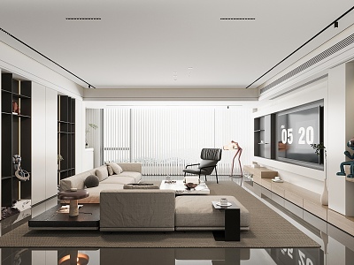 modern living room model