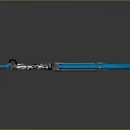 Teal Colored Futuristic Weapon With Sleek Metallic Hilt Ring Accent And Long Blade