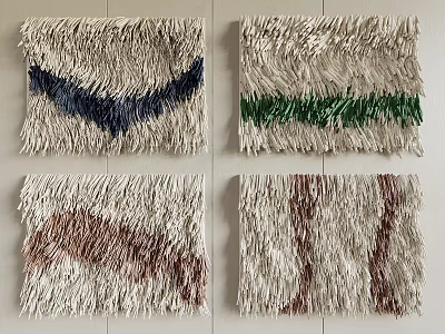 Woven Wall Decor with Various Colors and Textured Patterns for Home Interior 3d model