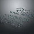 3D Molecular Structure Model With Hexagonal Atomic Lattice And Carbon Atoms