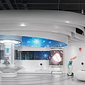 Medical science and technology exhibition hall interactive touch all-in-one machine intelligent robot display table LED splicing screen 3d model