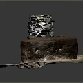 Cave Terrain with Natural Rock Formations Circular Opening and Light Streaming Through Rocky Structure 3d model