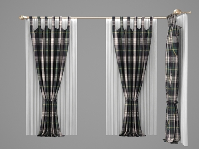 Curtains 3d model