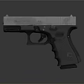 Tactical Modern Semi Automatic Pistol With Stainless Steel Slide And Black Textured Grip