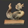 Game Movie Character Dragon Sculpture Traditional Style With Winged Tail And Square Base Detailed Design