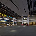 Wanda Cinema XLAND Modern Interior With Ticket Counters And Waiting Area Seats