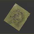 Cartoon Scene Of 3D Stonehenge Ancient Stone Circle With Arranged Stones And Green Grass
