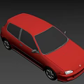 Red Two Door Car With Sleek Exterior Design And Modern Styling Features
