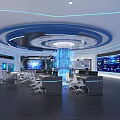 modern command control room 3d model