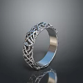 Elegant Silver Fashion Ring With Intricate Woven Filigree Design Details
