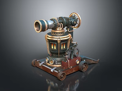 laser tower turret turntable sci-fi tower defense game tower defense sci-fi turret game turret game turret 3d model