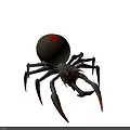 Fantasy Spider Character With Red Eyes Orange Red Leg Tips And Textured Body