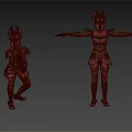 Fantasy Armored Characters With Metallic Gold Silver Accents And Dynamic Poses