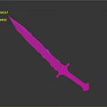 Glowing Icy Blue Sword With Crystal Blade And Dark Ornate Hilt