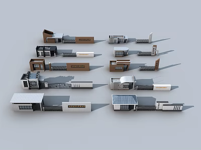 Modern Gate Entrance Gate 3d model