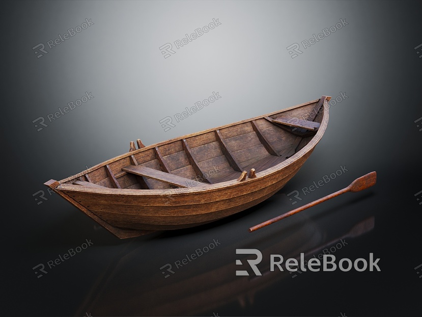 Small fishing boat cartoon fishing boat model