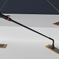 Four Professional Microphones With Black Poles And Square Brown Bases On Grey White Gradient Background