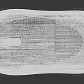 Stylish Artistic Computer Mouse With Blue White Wave Pattern On Sleek White Gray Body