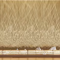 Natural Brown Fiber Texture With Wooden Base And Transparent Decorative Details