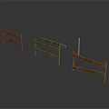 Wooden Fence Sections With Horizontal Slats For Outdoor Garden Decoration