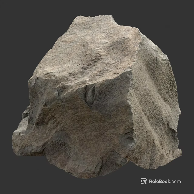 Natural Stone Material With Rough Textured Surface And Solid Structure For Construction Use 3d model