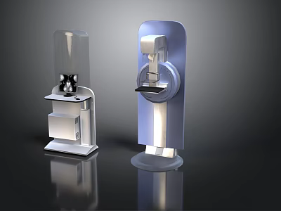 Modern Medical Devices With Transparent Components And Blue Control Panels 3d model