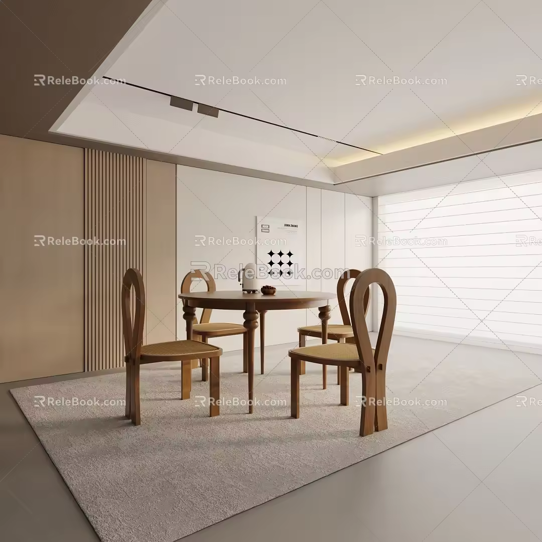 Modern table combination 3d model