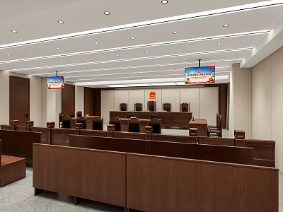 Modern Court Trial Tribunal 3d model