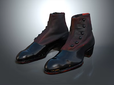 Modern Low-top Leather Shoes Casual Leather Shoes Low-top Leather Shoes Casual Shoes 3d model