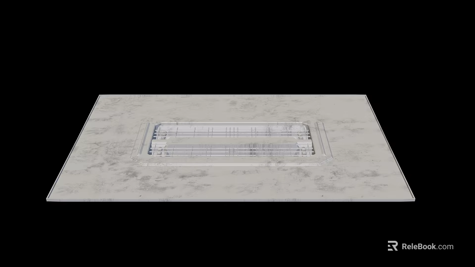 Industrial Equipment Workbench With Structural Metal Frame And Control Panel Design 3d model 