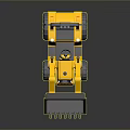 Yellow Construction Utility Loader With Front Bucket Large Tires And Gray Details