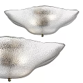 Decorative Silver Hammered Metallic Wall Lights With Modern Unique Shape Design 3d model