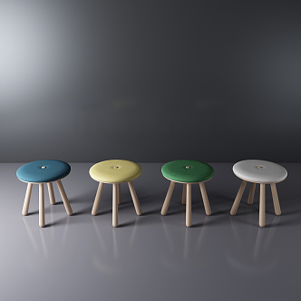 Nordic Round Stool 3d model