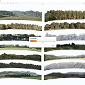 Natural Scenery Wall Mural With Mountains Forests Grasslands And Snowy Landscapes