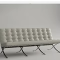 Modern Leather Sofa Set With Tufted Design Black White Brown Colors And Metal Legs
