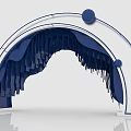 modern arch head 3d model