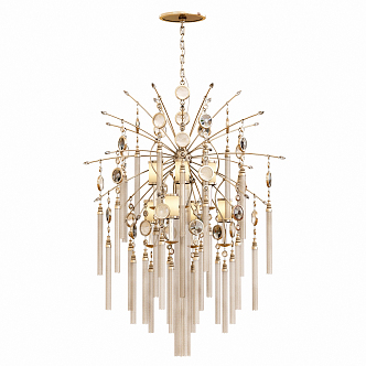 European-style crystal chandelier crystal 3d model