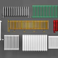 Various Radiator Styles With Color Options Like White Grey Green Yellow And Red