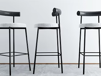 Modern Bar Chair High Stool 3d model
