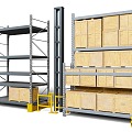 Large warehouse workshop warehouse shelf warehouse warehouse yard 3d model