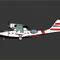 Stylish Red and White Passenger Aircraft with Modern Exterior and Wing Details