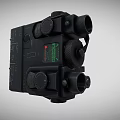 Black Tactical Weapon Accessory with Night Vision Scope Control Knobs and
