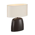 Modern Decorative Black Ceramic Table Lamp With Cream Cylindrical Lampshade 3d model