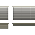 Modern Venetian Blinds Design With Window Frame Components And Fittings 3d model